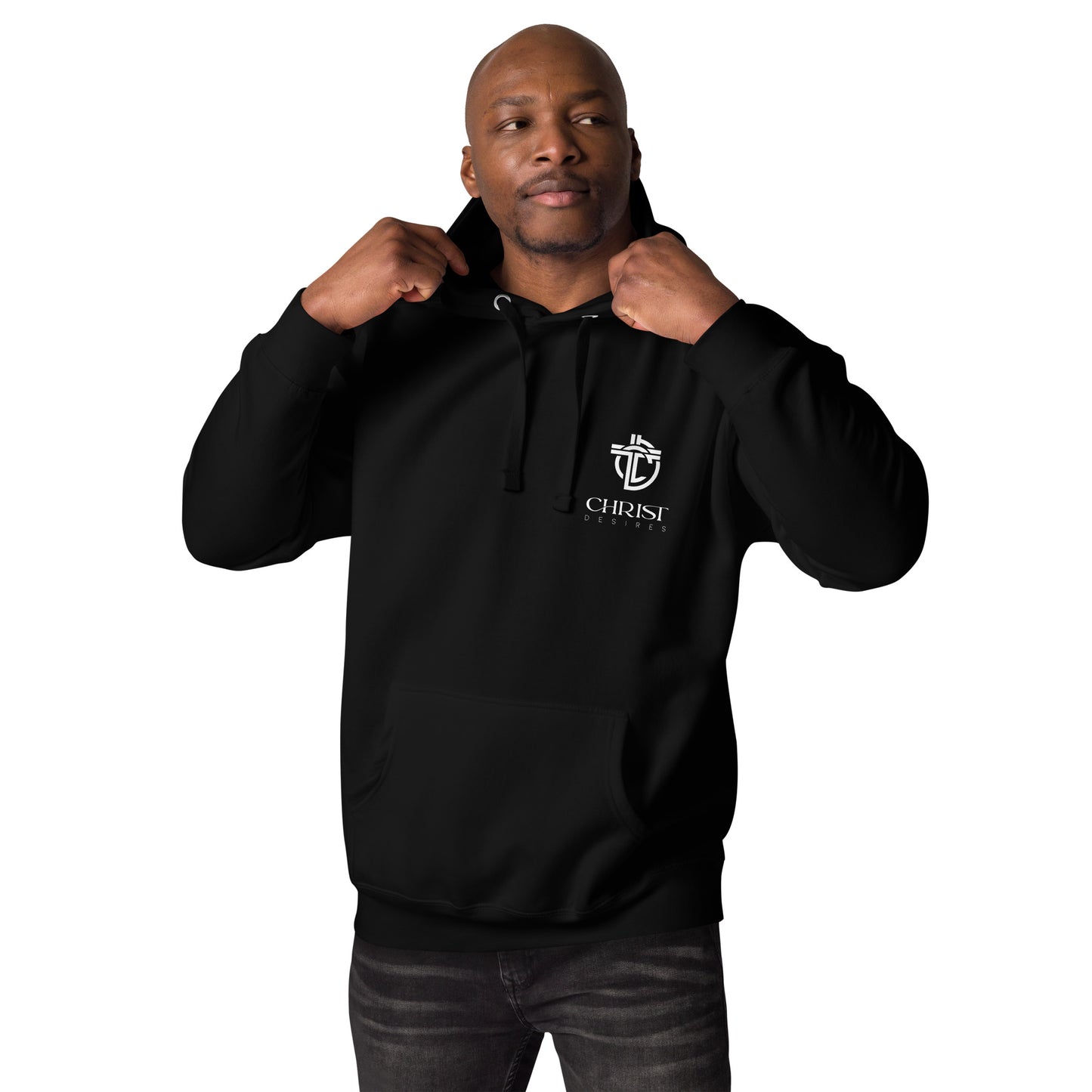 Hoodie with White Logo