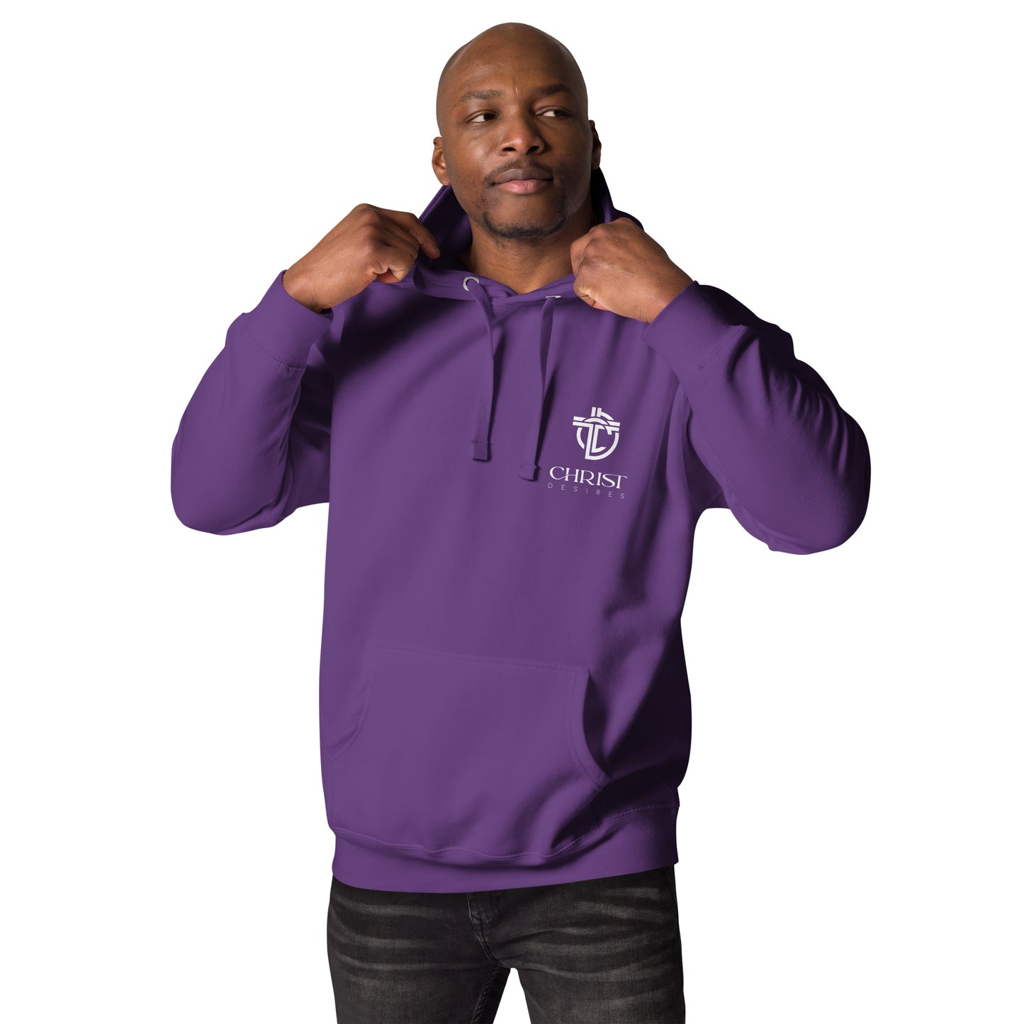 Hoodie with White Logo